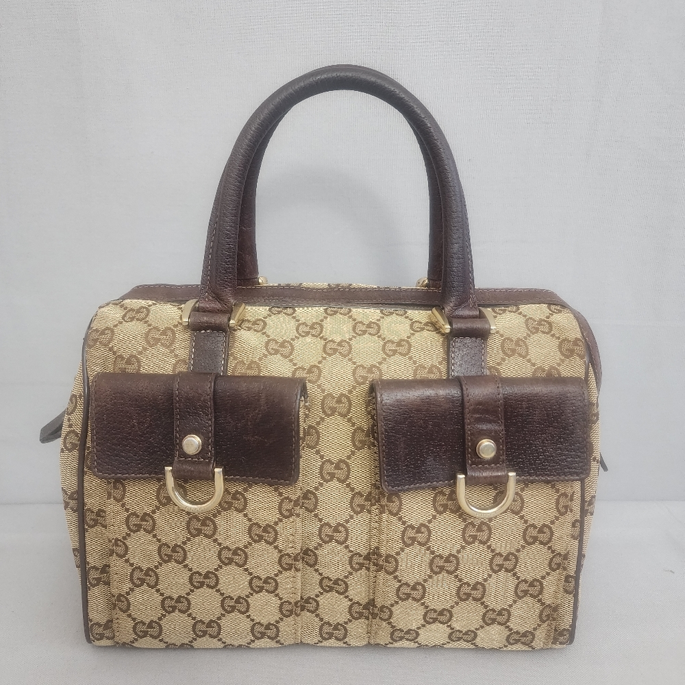 ✨️GUCCI GG Canvas Abbey D-Ring Bowling Bag